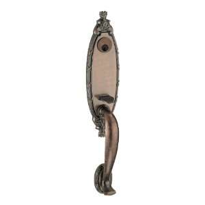   Copper Oval Ribbon Single Cylinder Handleset with a Smooth Handle Fea