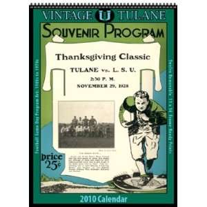  Tulane Green Wave 2010 Vintage Football Program Calendar 