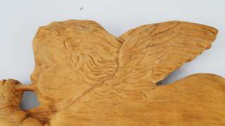   Folk Art Carved Pine Wood Arch Angel Gabriel Weathervane  