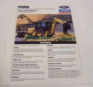 Ford 1993 675D Tractor Loader Backhoe Sales Brochure  