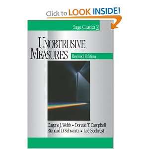  Unobtrusive Measures (SAGE Classics) [Paperback] Eugene J 