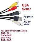 USB PC +AV A/V TV HDTV Cable/Cord/Lea​d for Sony CyberShot camera 