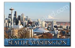 Skyline SEATTLE   Washington Souvenir Fridge Magnet #3  