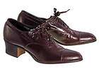 Vintage Brown Leather Early 1920S Oxford Ladies Shoes NIB Sz EU 37 