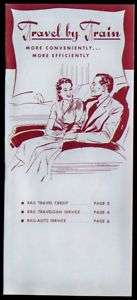 Vtg.1950s Travel By Train Brochure Traveloan Charge It  