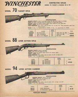 1961 Winchester Model 70 88 94 Hunting Rifle print Ad  