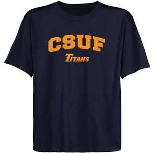 Cal State Fullerton Titans Youth Navy Blue Logo Arch T shirt  