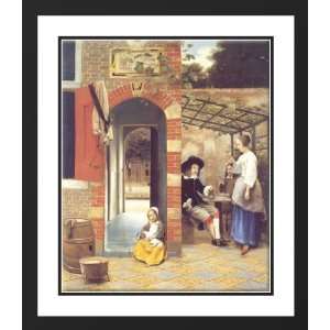  Hooch, Pieter de 28x34 Framed and Double Matted Figures 