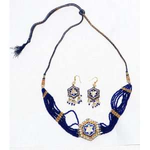 Gorgeous Lakh Lac Jewelry Necklace & Earring Set with 