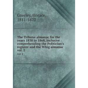   and the Whig almanac. vol. 2 Horace, 1811 1872 Greeley Books