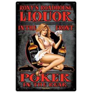  Roxys Roadhouse Pinup Vintage Metal Sign