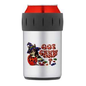  Thermos Can Cooler Koozie Halloween Got Candy Kitten Cat 