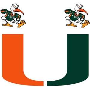  NCAA Miami Hurricanes Wall Accent 3 Large Wall Decals 