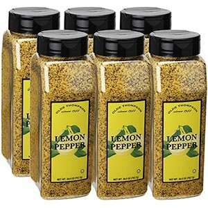 Lemon Pepper Ground Savory Combination 6 Jars Olde Thompson 28 oz Each