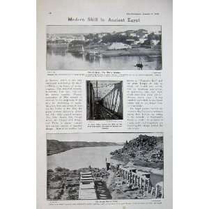  1906 Egypt Old Cairo Street Bazaar Nile Philae Bridge 