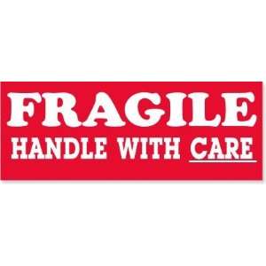  Fragile Handle with Care (underlined) Coated Paper Label 