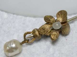 Vintage U/S MIRIAM HASKELL Baroque Pearl Stick Pin  