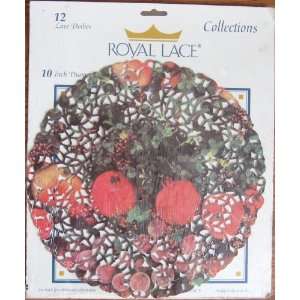 Lace Doilies Set of 12   Fruit & Ivy Print 