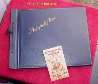 Never Used 1930s Photograph Album w/ Pkg of Engel Photo Corners  