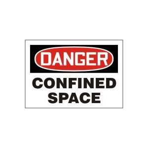  DANGER Labels CONFINED SPACE Adhesive Vinyl   5 pack 3 1/2 