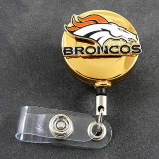 NFL Denver Broncos Retractable ID Badge Holder Reel  