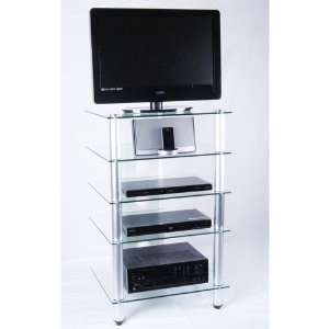  Tier One Designs 24 TV Stand and Audio Rack in Clear 