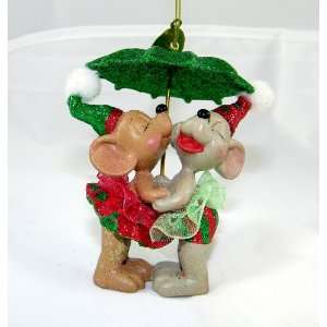  Mistletoe mice Christmas ornament 