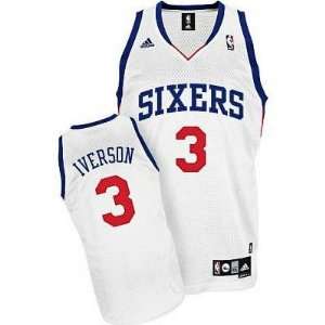 Philadelphia 76ers #3 Allen Iverson White Jersey  Sports 