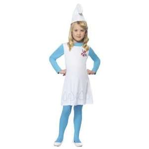 Smiffys Smurfette Child Girls Large Smurf Fancy Dress Costume Age 10 