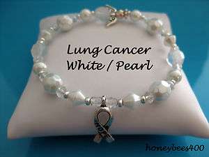 LUNG CANCER AWARENESS HOPE ANGEL BRACELET  