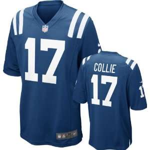 Austin Collie Jersey Home Blue Game Replica #17 Nike Indianapolis 