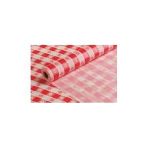  Hoffmaster 113006 Red Gingham Plastic Tablecover1 EA