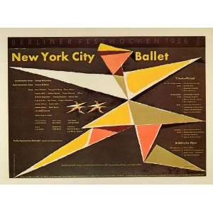  1975 NYC Ballet Berliner Festwochen Albitz Poster Print 