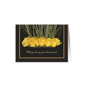  Will you be my Junior Bridesmaid? Card    Yellow Roses 