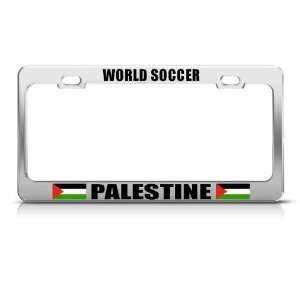 Palestine Palestinian Flag Sport Soccer license plate frame Stainless