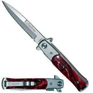  Mini Godfather Spring Assist Opening Stiletto   Red 