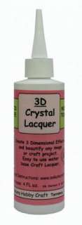 Sakura 3D CRYSTAL LACQUER 4 oz w/2 Fine Tip Applicators  