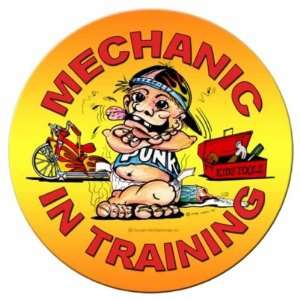  Mechanic in Training Vintage Metal Sign Baby