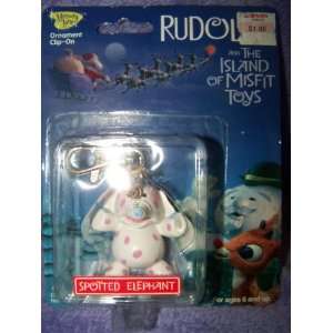 Rudolph and The Island Of Misfit Toys Spotted Elephant Ornament Clip 