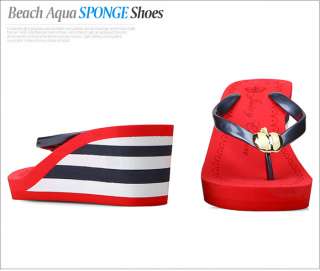 Apple Beach Casual Comfort Heels Red Womens Sandals  