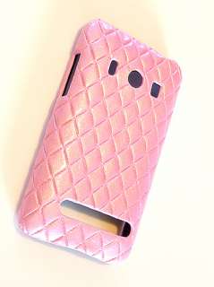 For HTC EVO 4G Sprint Chic Designer Pink Leather Case Faceplate 