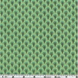   Wide Yoshiko Scallops Mint Fabric By The Yard Arts, Crafts & Sewing