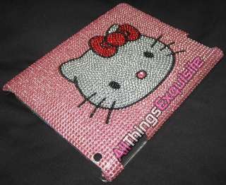 IPAD 2 CASE COVER   Pink Hello Kitty Crystal Bling  