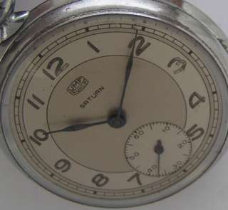 WW2 Umf Ruhla Saturn German Pocket Watch Perfect Serviced  