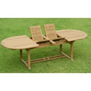   117 Oval Dining Table with Trestle Legs Patio, Lawn & Garden