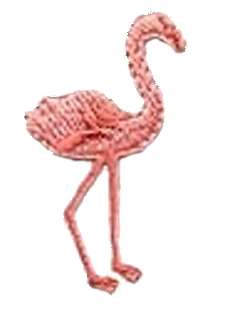 Flamingo Bird Iron On Applique Patch 681799  