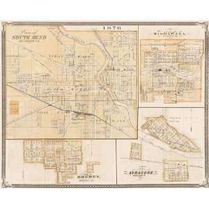 SOUTH BEND, MISHAWAKA, BREMEN, & SYRACUSE INDIANA (IN) LANDOWNER MAP 