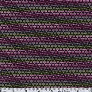45 Wide Plume Collection Star Flowers Plum Fabric By The Yard