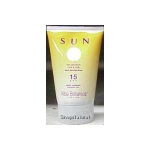  Sunscreen SPF 15, Fragrance Free, Water Resistant, 4 oz 