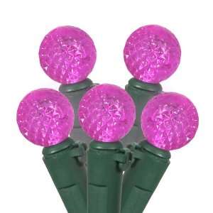  Set of 50 LED Pink G12 Berry Fashion Glow Christmas Lights 